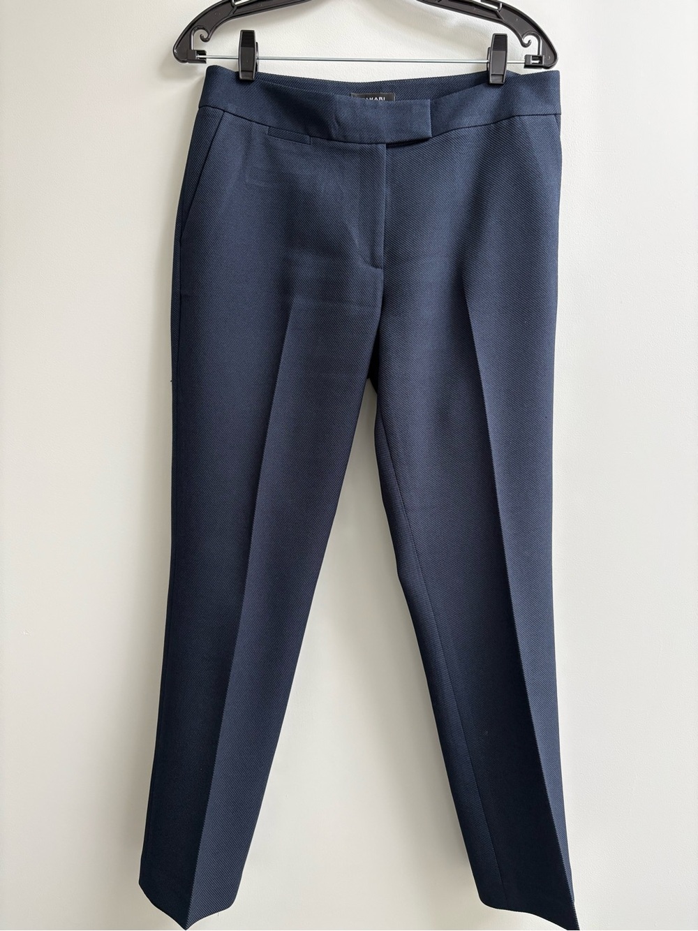 Women's Navy Tailored Straight-Leg Trousers